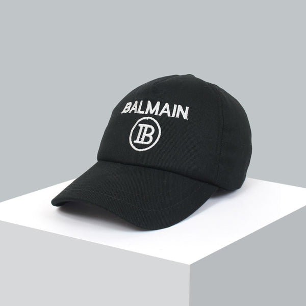 Balmain BW Black Basic Logo Cap